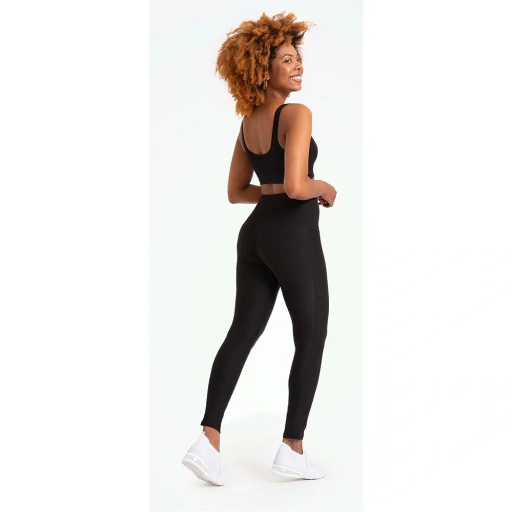 Shapermint Empetua Black High Waisted Shaping Leggings NWT!